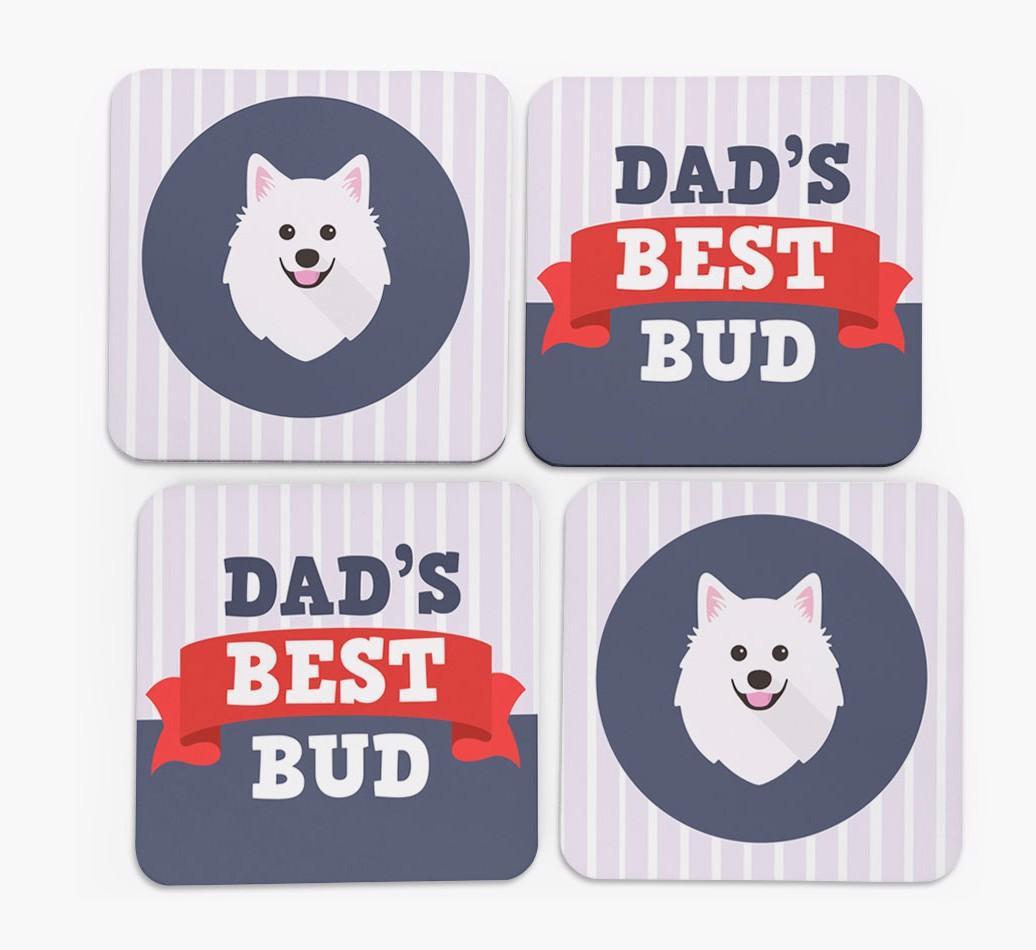 Dad's Best Bud: Personalised {breedFullName} Coasters