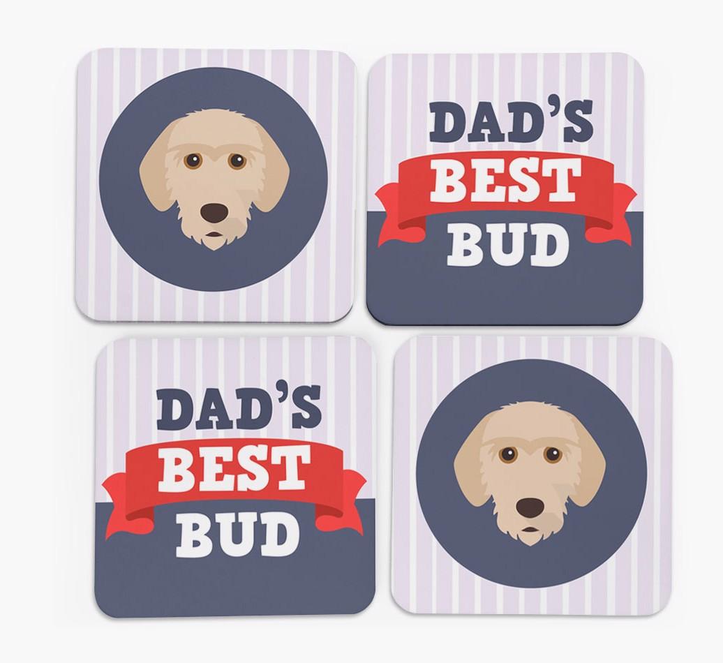 Dad's Best Bud: Personalised {breedFullName} Coasters