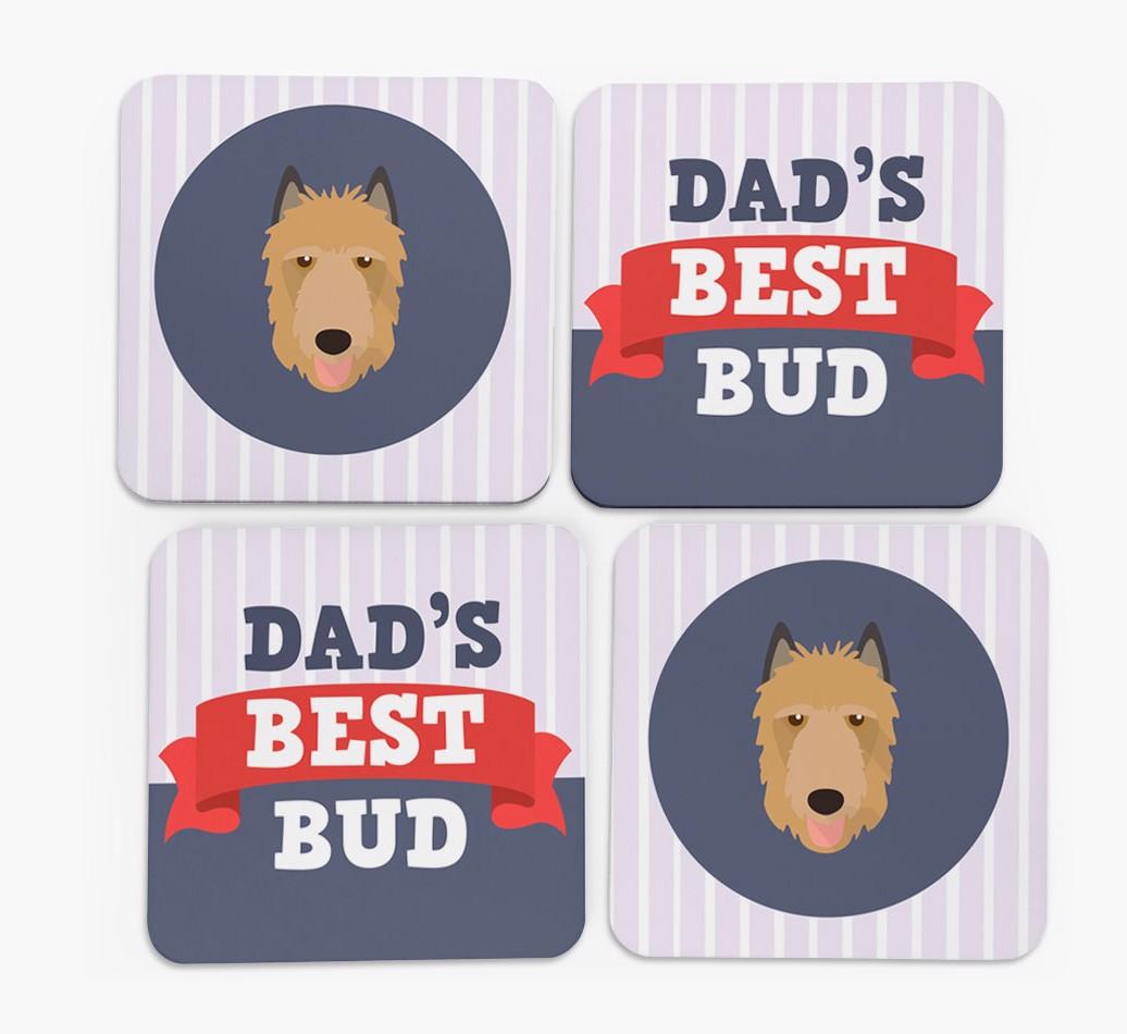 Dad's Best Bud: Personalised {breedFullName} Coasters