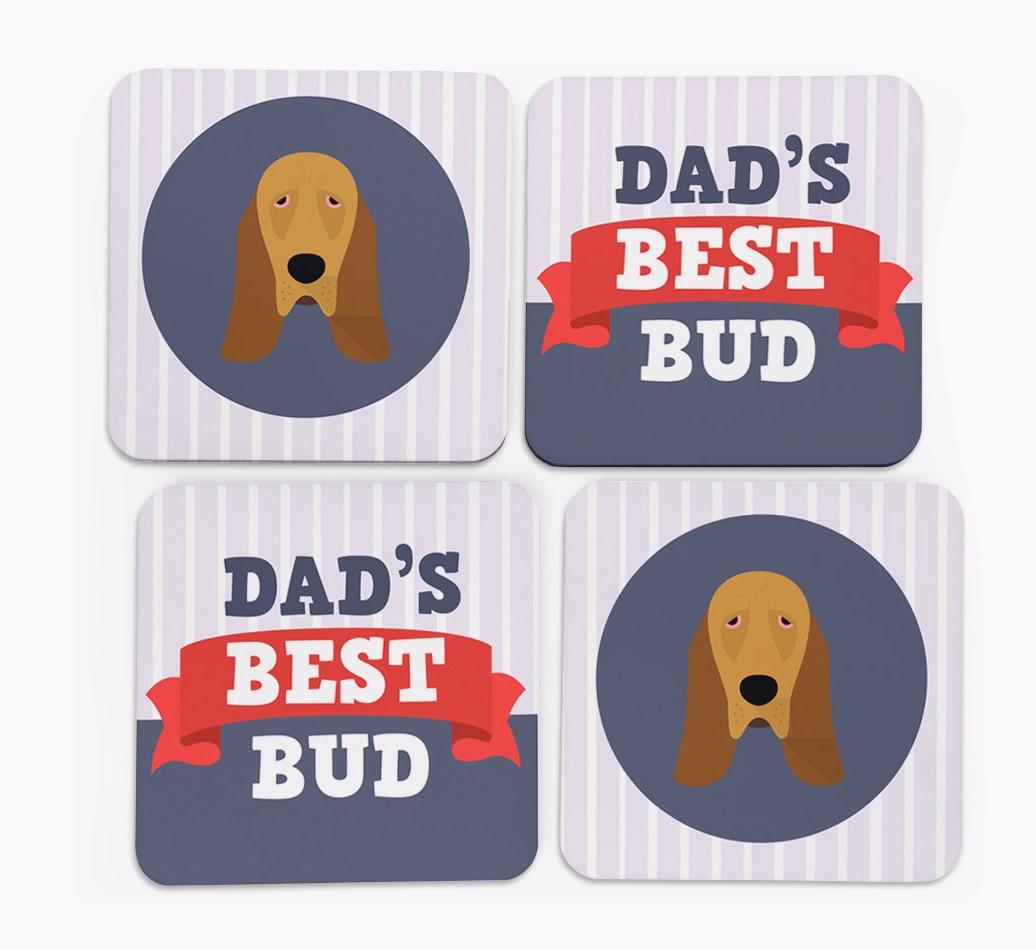 Dad's Best Bud: Personalised {breedFullName} Coasters