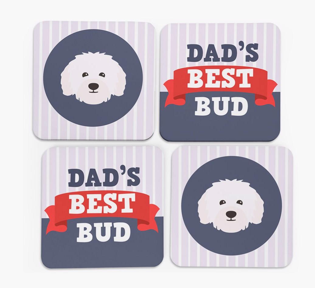 Dad's Best Bud: Personalised {breedFullName} Coasters