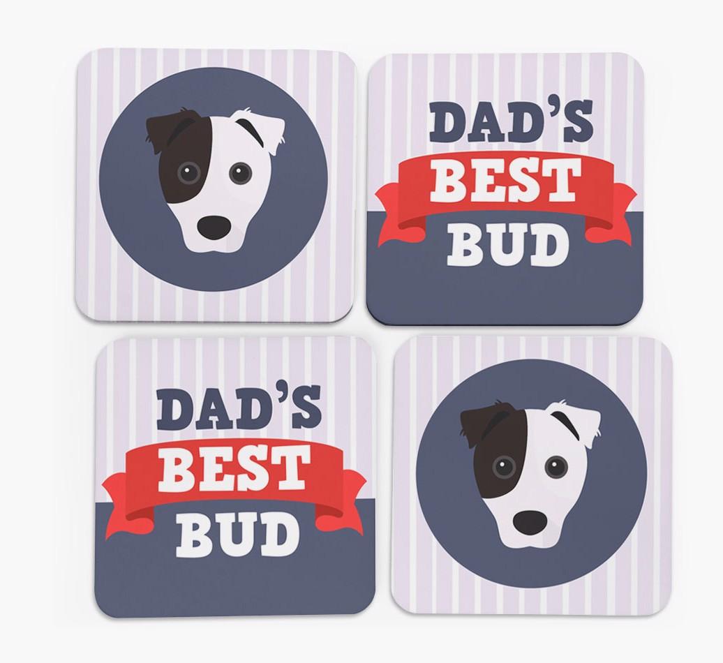 Dad's Best Bud: Personalised {breedFullName} Coasters