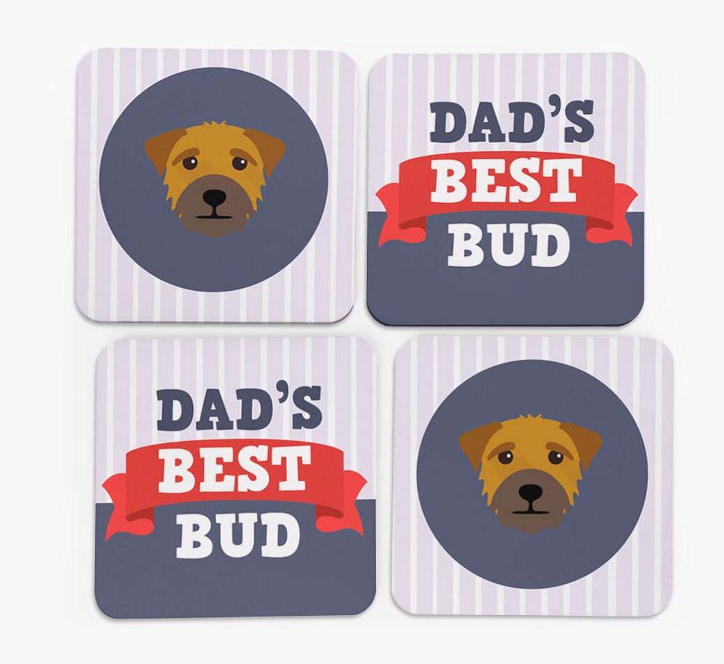 Dad's Best Bud: Personalised {breedFullName} Coasters