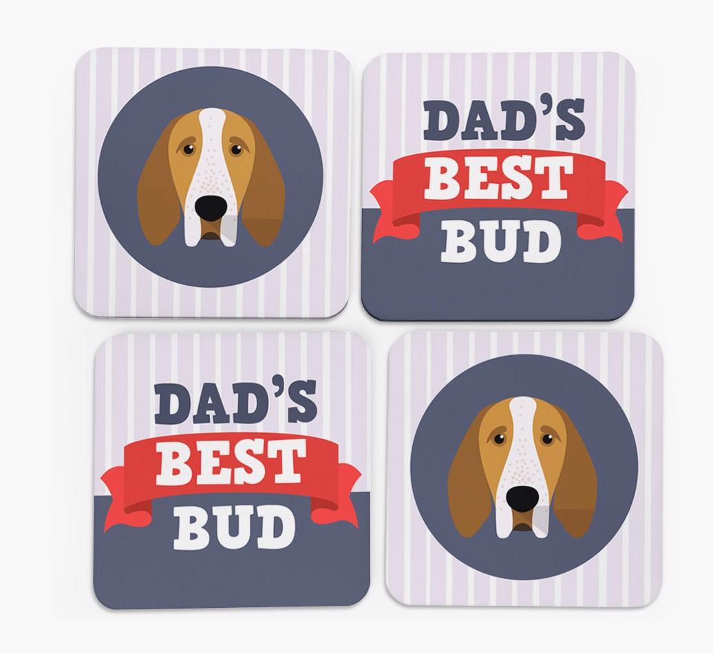 Dad's Best Bud: Personalised {breedFullName} Coasters