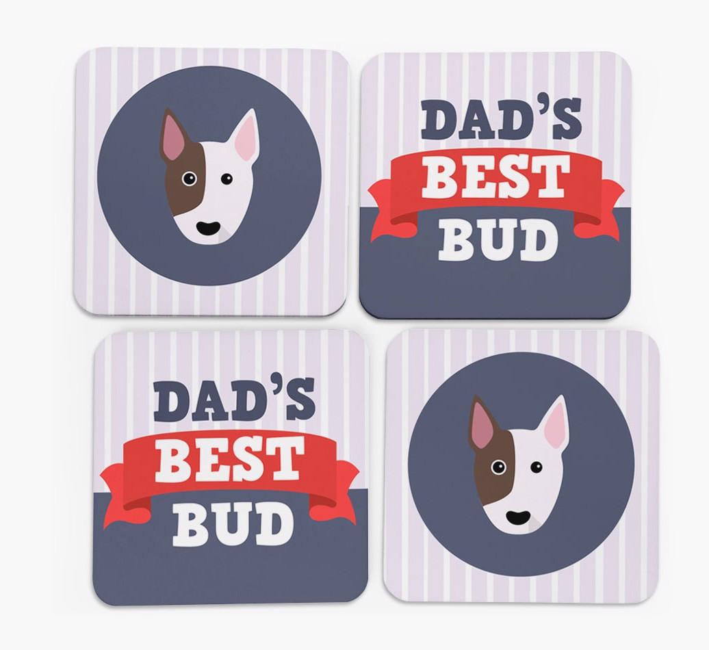 Dad's Best Bud: Personalised {breedFullName} Coasters