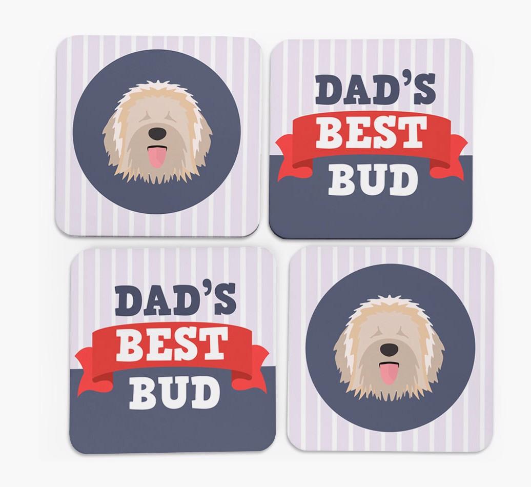 Dad's Best Bud: Personalised {breedFullName} Coasters
