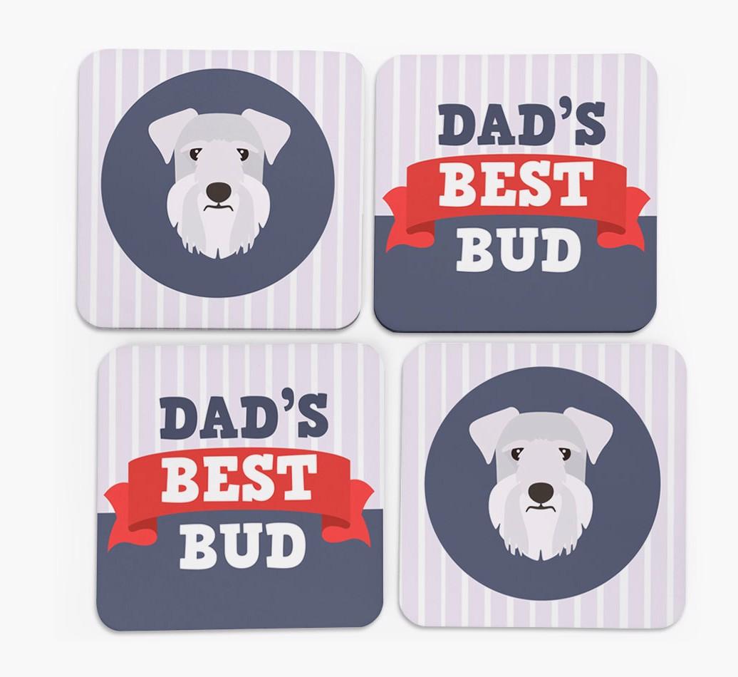 Dad's Best Bud: Personalised {breedFullName} Coasters