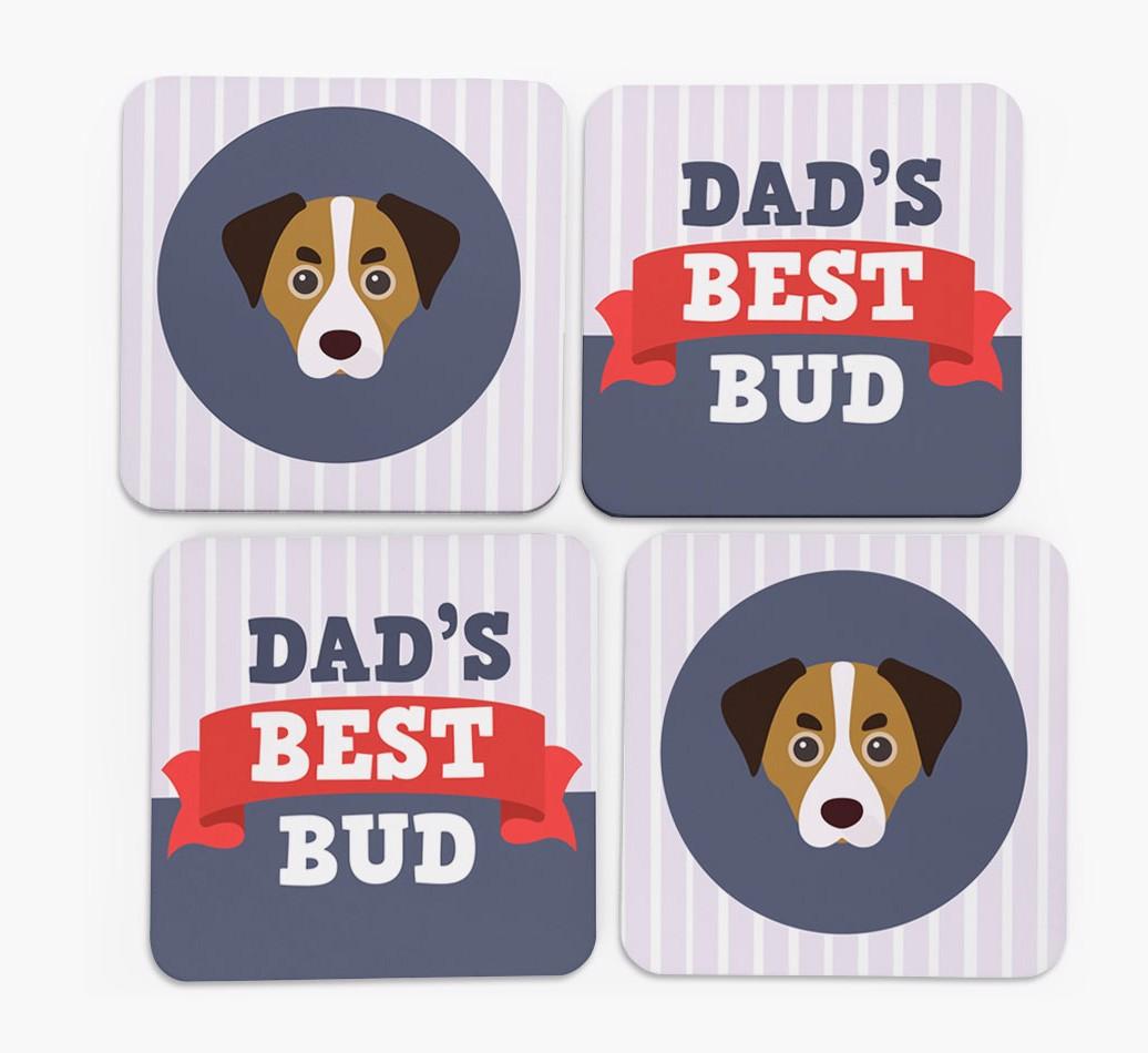 Dad's Best Bud: Personalised {breedFullName} Coasters