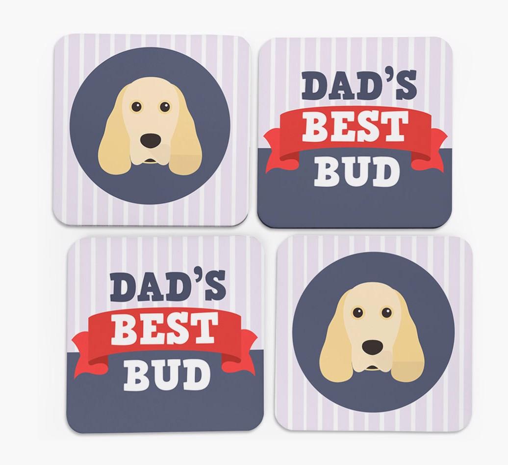 Dad's Best Bud: Personalised {breedFullName} Coasters