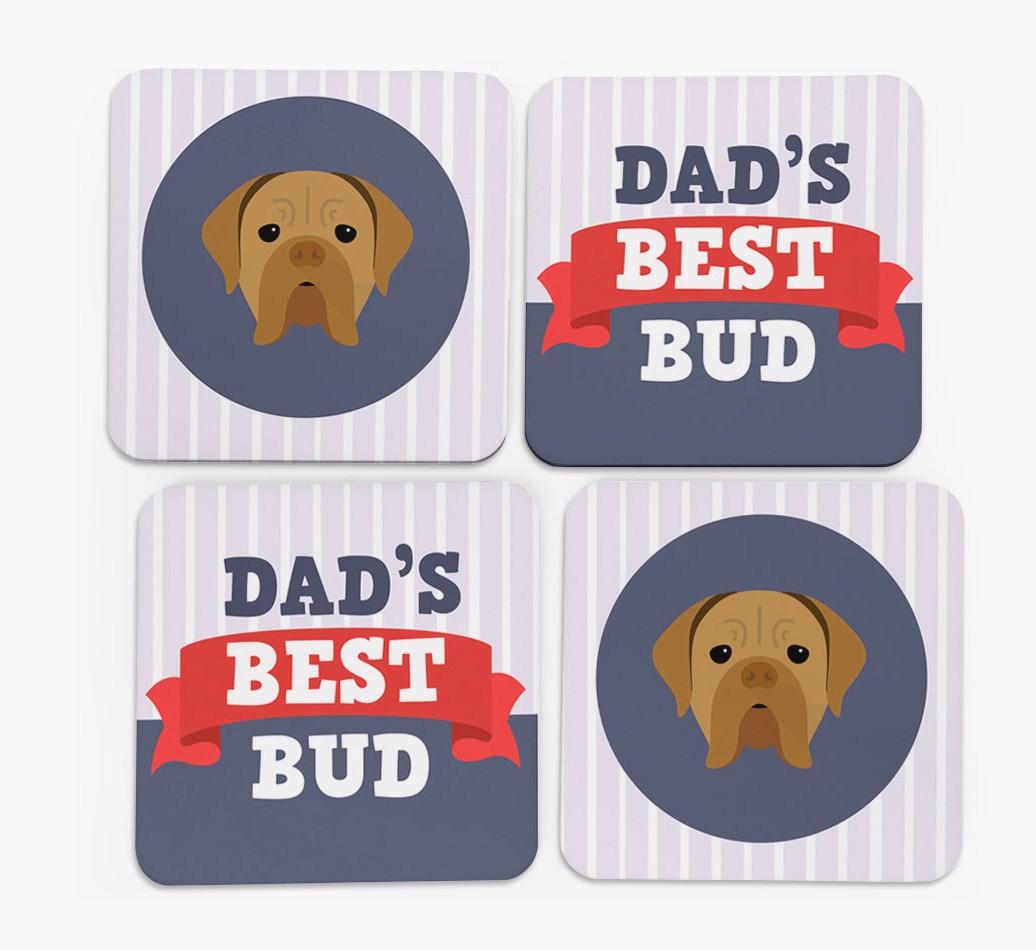 Dad's Best Bud: Personalised {breedFullName} Coasters