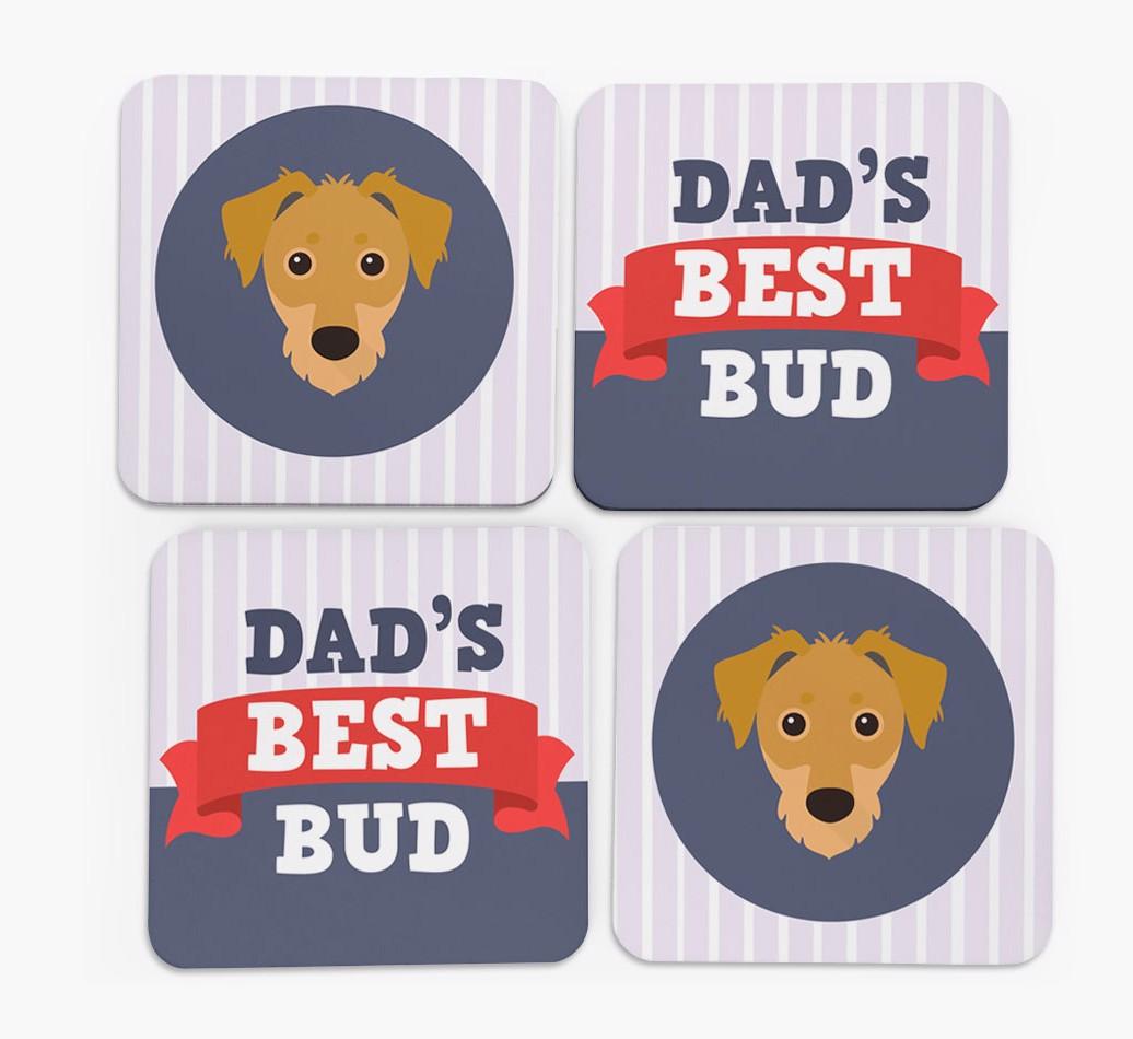 Dad's Best Bud: Personalised {breedFullName} Coasters