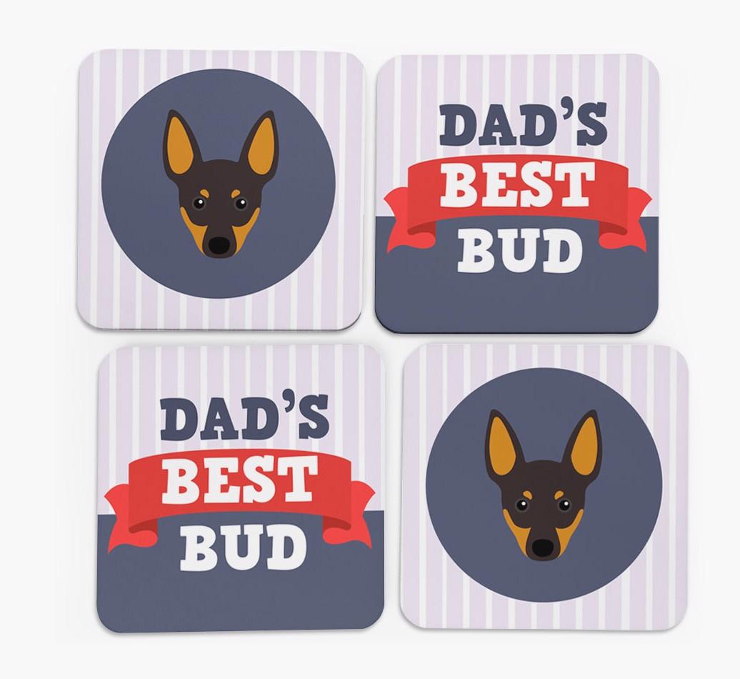 Dad's Best Bud: Personalised {breedFullName} Coasters