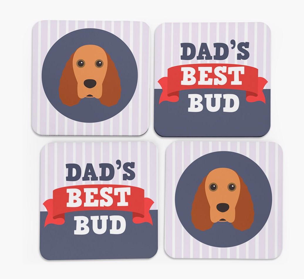 Dad's Best Bud: Personalised {breedFullName} Coasters