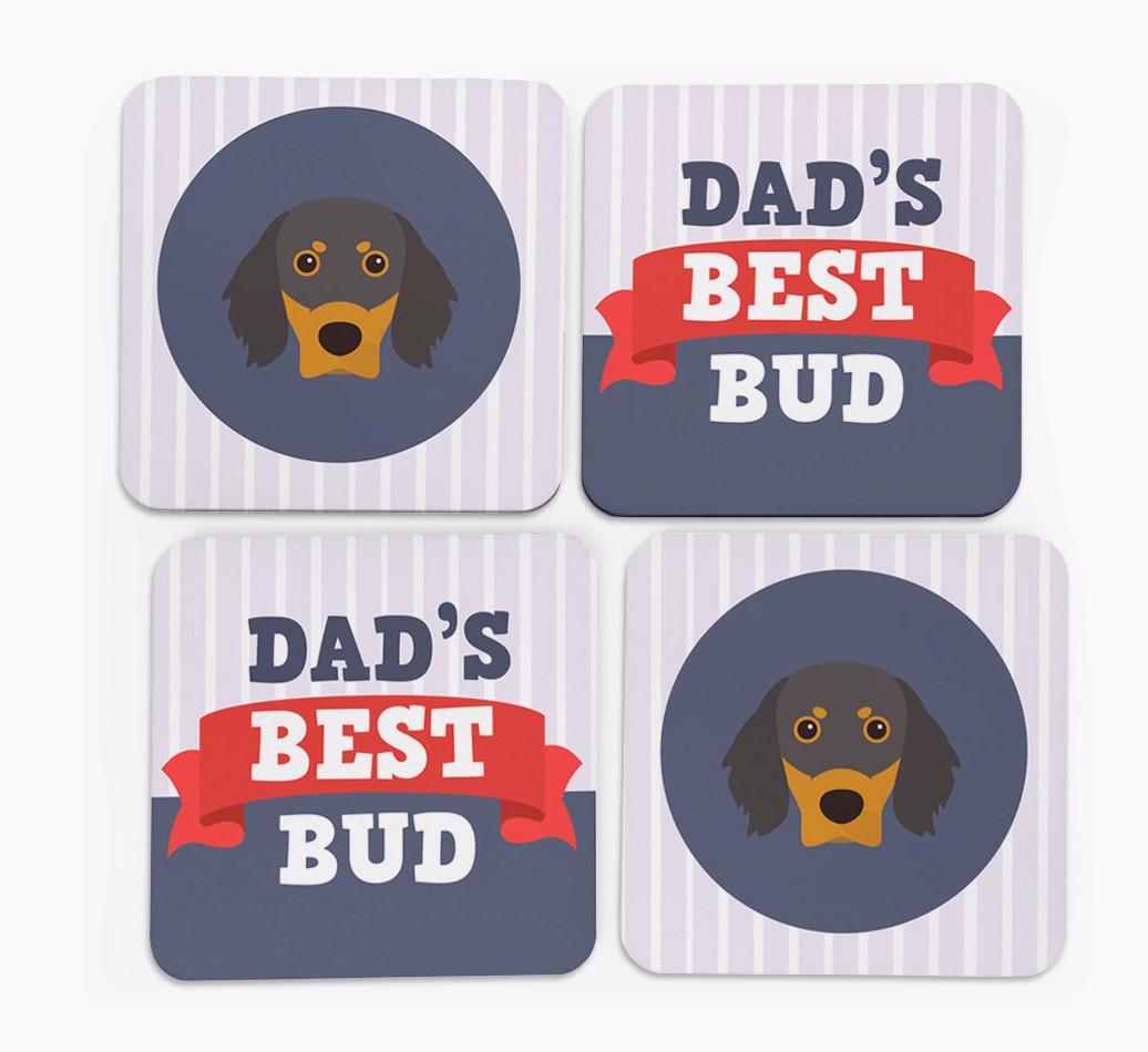 Dad's Best Bud: Personalised {breedFullName} Coasters