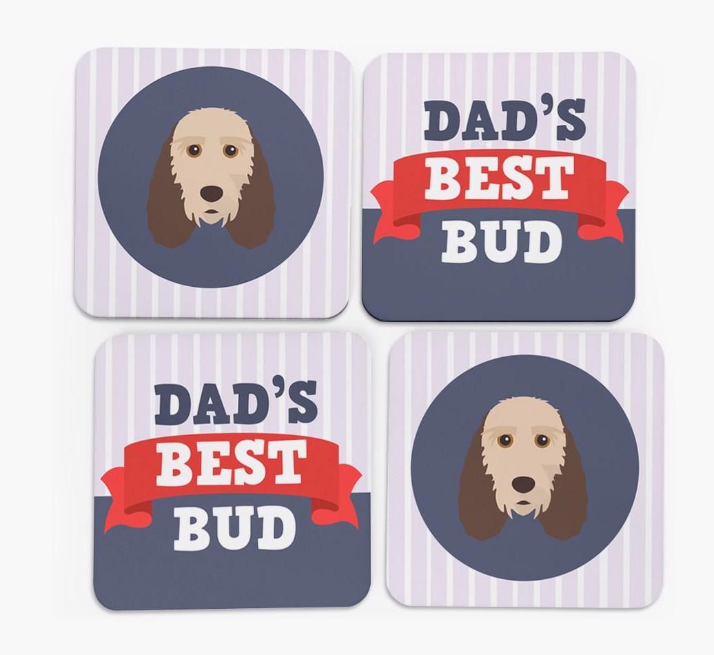 Dad's Best Bud: Personalised {breedFullName} Coasters