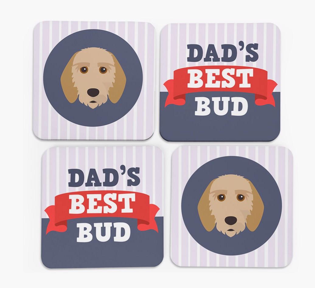 Dad's Best Bud: Personalised {breedFullName} Coasters