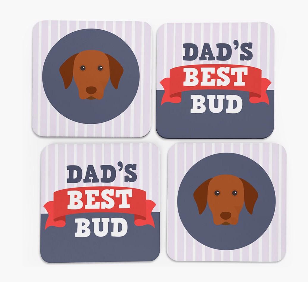 Dad's Best Bud: Personalised {breedFullName} Coasters