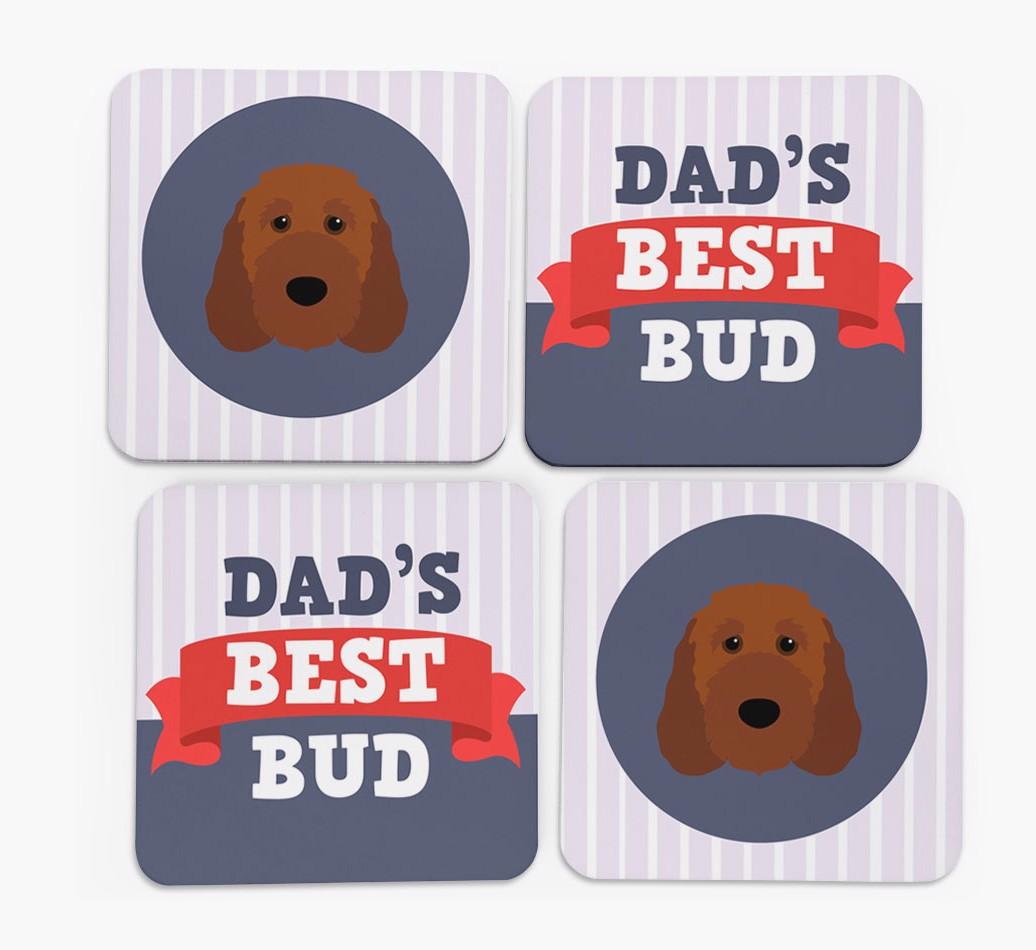 Dad's Best Bud: Personalised {breedFullName} Coasters