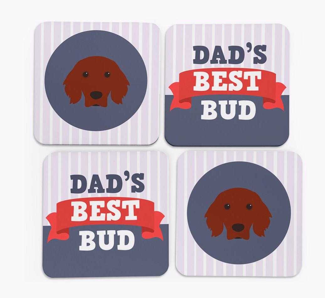 Dad's Best Bud: Personalised {breedFullName} Coasters