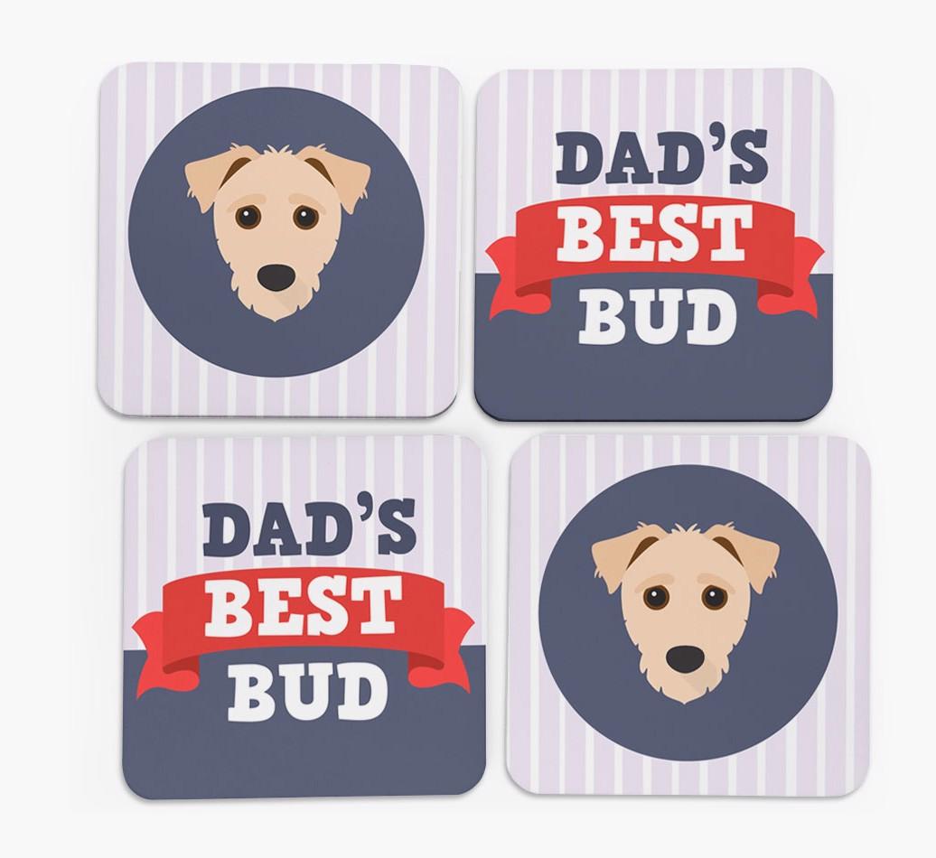Dad's Best Bud: Personalised {breedFullName} Coasters