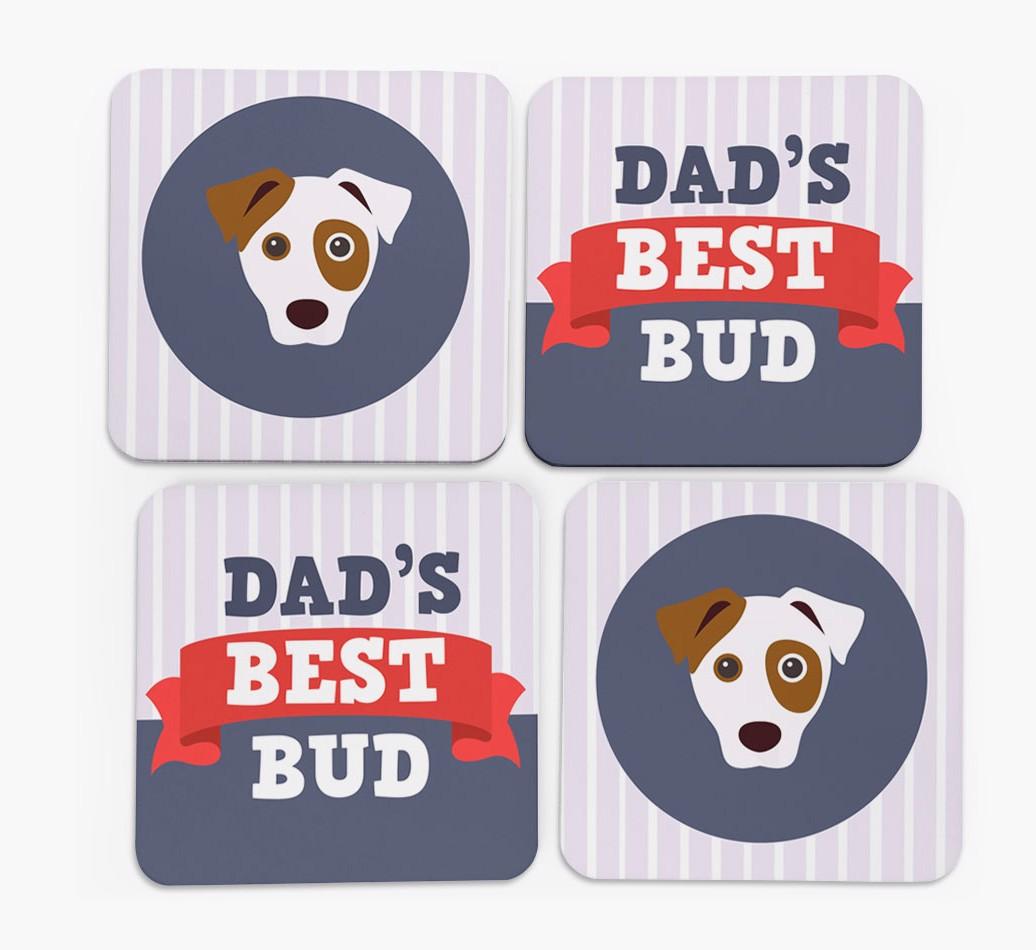 Dad's Best Bud: Personalised {breedFullName} Coasters