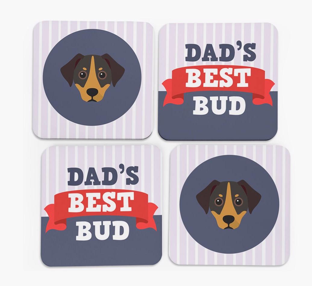 Dad's Best Bud: Personalised {breedFullName} Coasters
