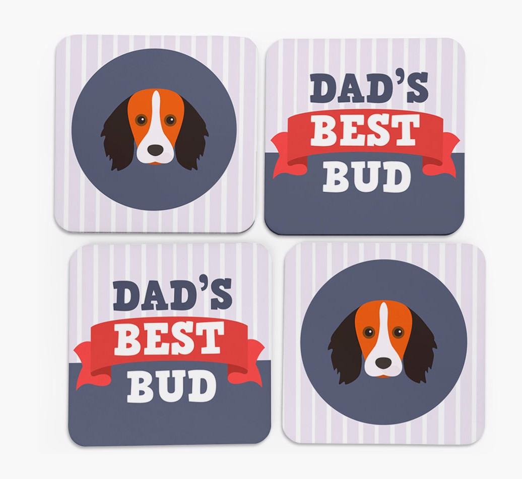 Dad's Best Bud: Personalised {breedFullName} Coasters
