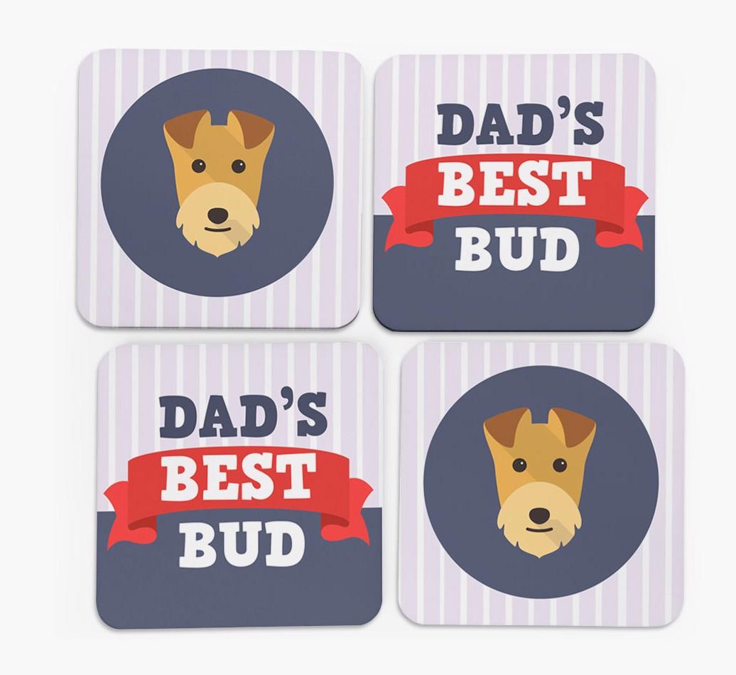 Dad's Best Bud: Personalised {breedFullName} Coasters