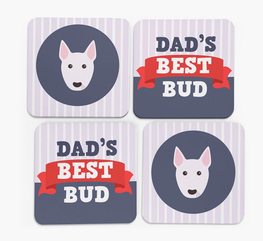 Dad's Best Bud: Personalised {breedFullName} Coasters