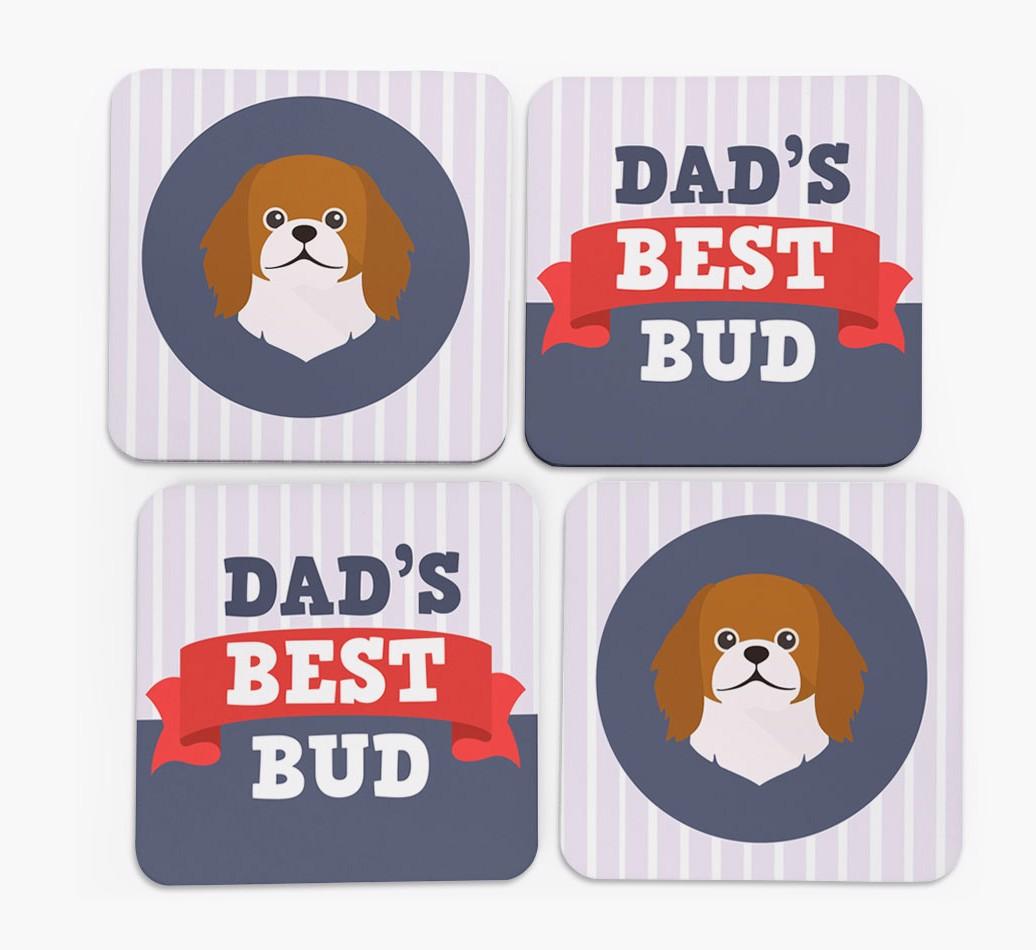 Dad's Best Bud: Personalised {breedFullName} Coasters