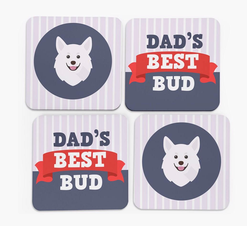 Dad's Best Bud: Personalised {breedFullName} Coasters