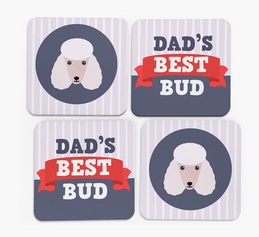 Dad's Best Bud: Personalised {breedFullName} Coasters