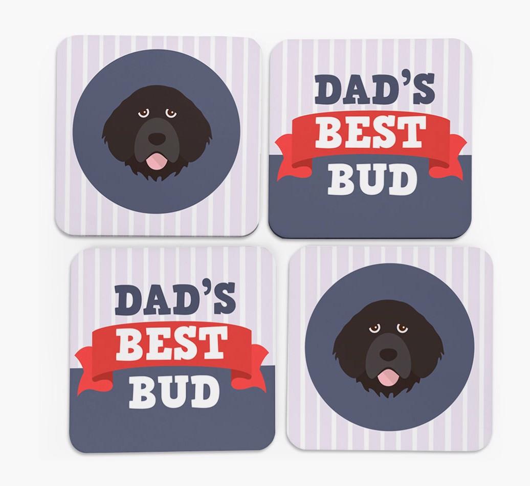 Dad's Best Bud: Personalised {breedFullName} Coasters