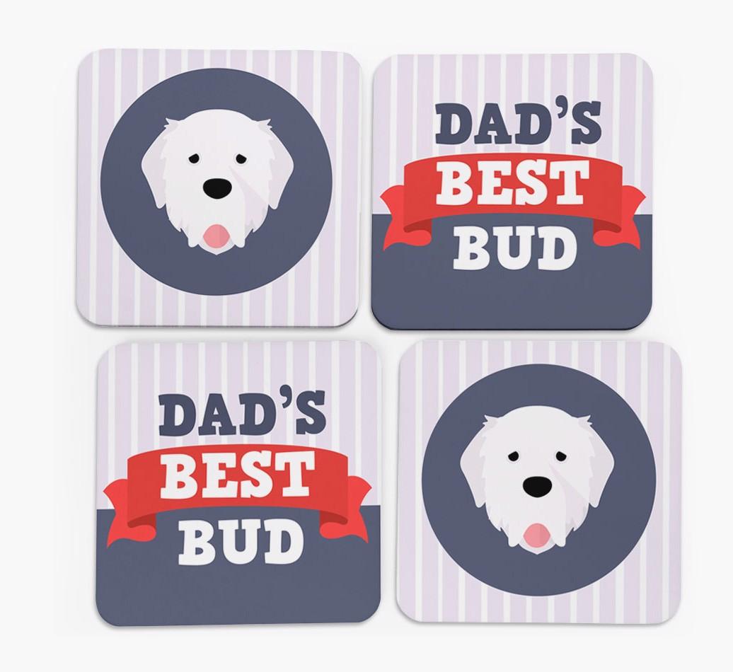 Dad's Best Bud: Personalised {breedFullName} Coasters