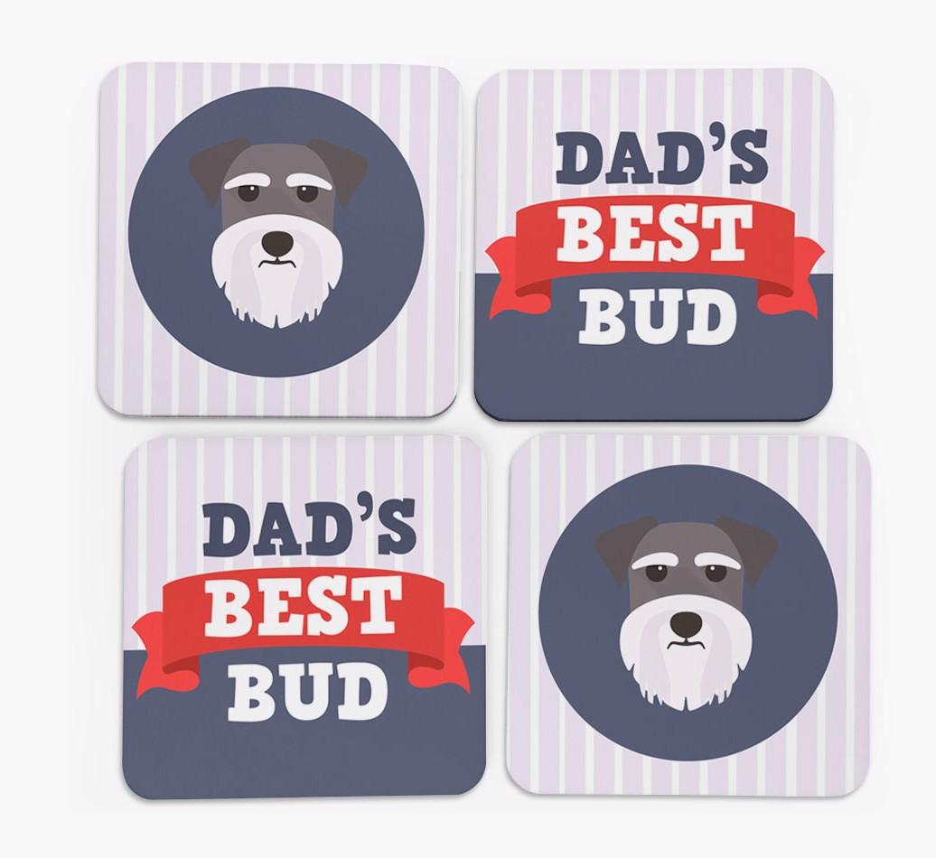Dad's Best Bud: Personalised {breedFullName} Coasters