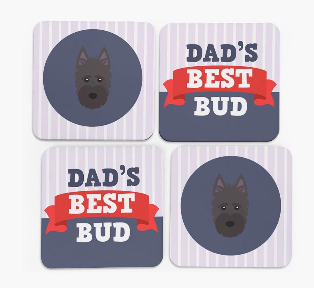 Dad's Best Bud: Personalised {breedFullName} Coasters