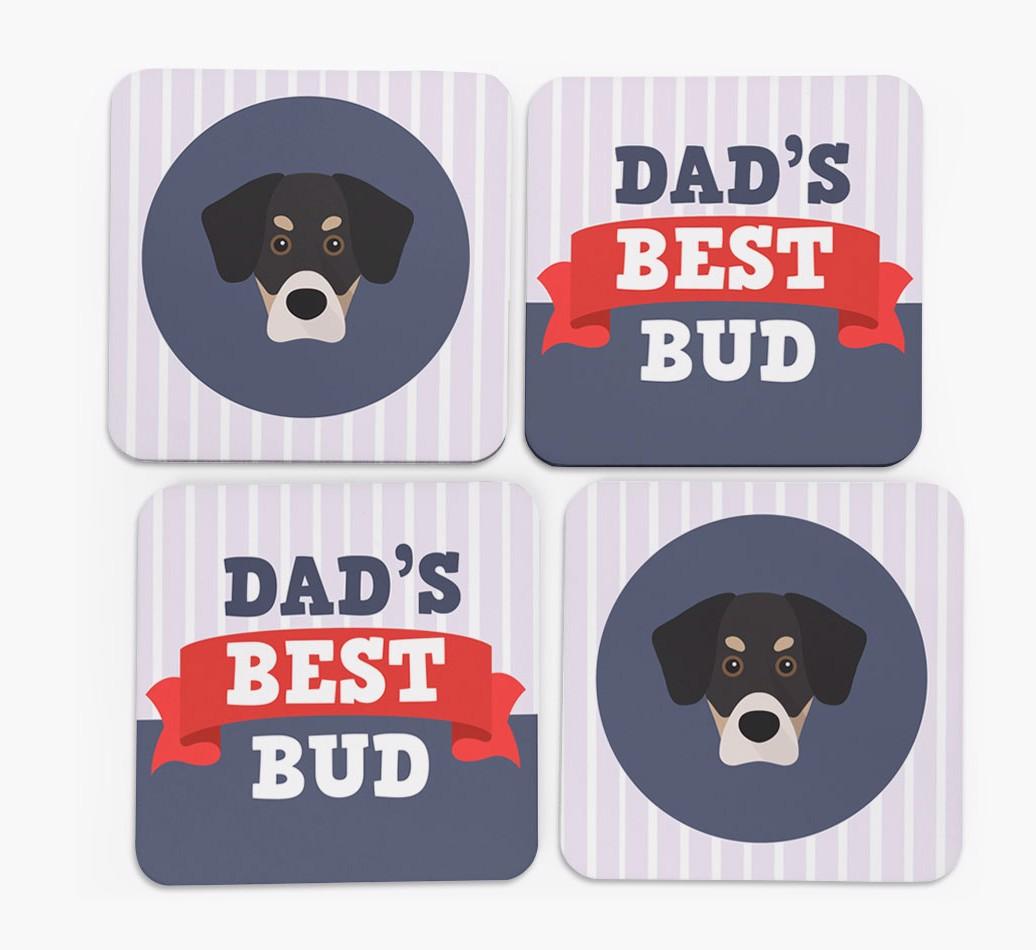 Dad's Best Bud: Personalised {breedFullName} Coasters