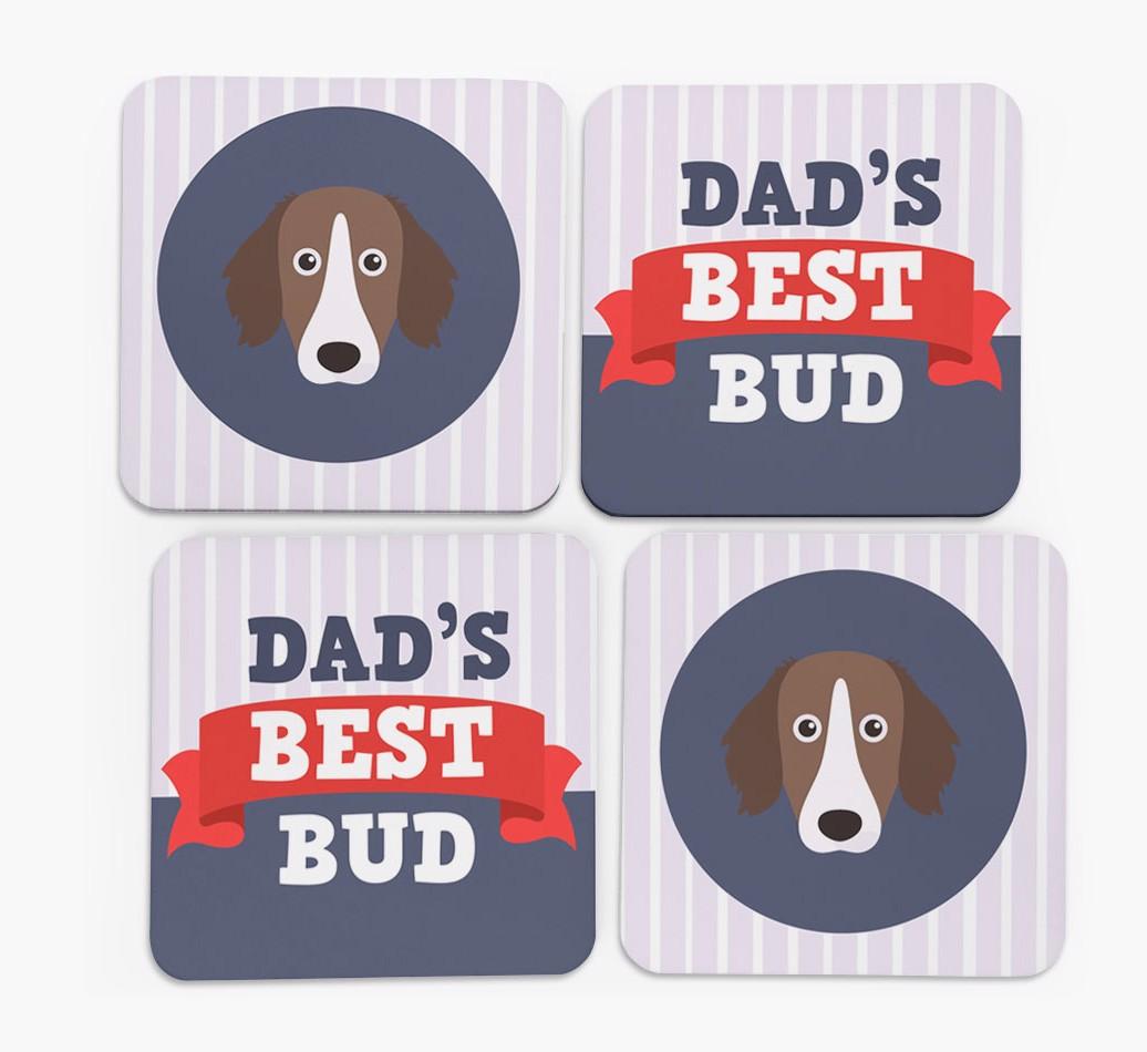 Dad's Best Bud: Personalised {breedFullName} Coasters