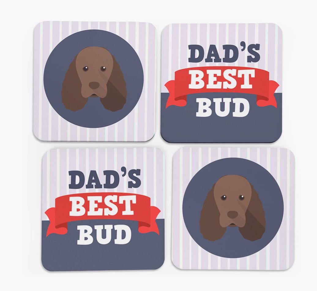 Dad's Best Bud: Personalised {breedFullName} Coasters