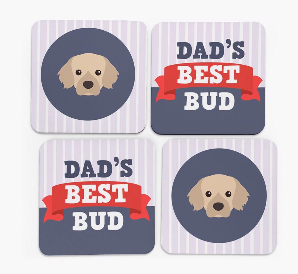 Dad's Best Bud: Personalised {breedFullName} Coasters
