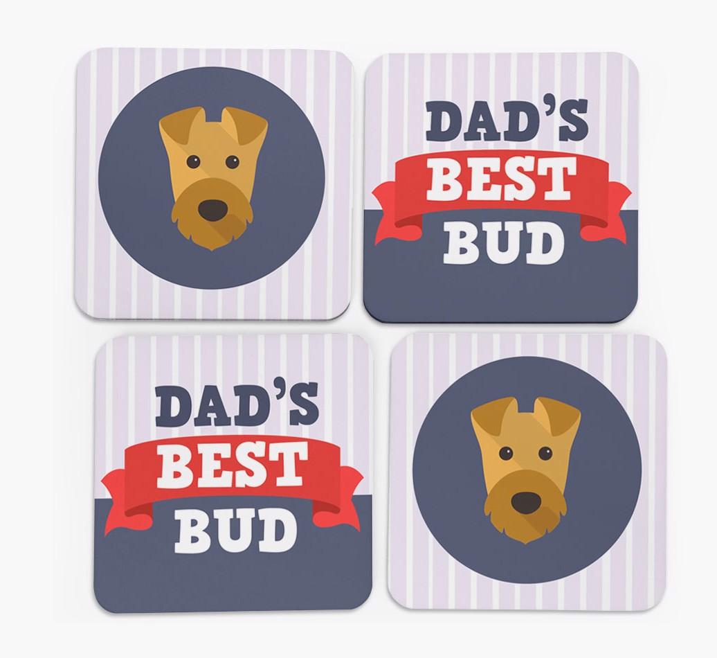 Dad's Best Bud: Personalised {breedFullName} Coasters
