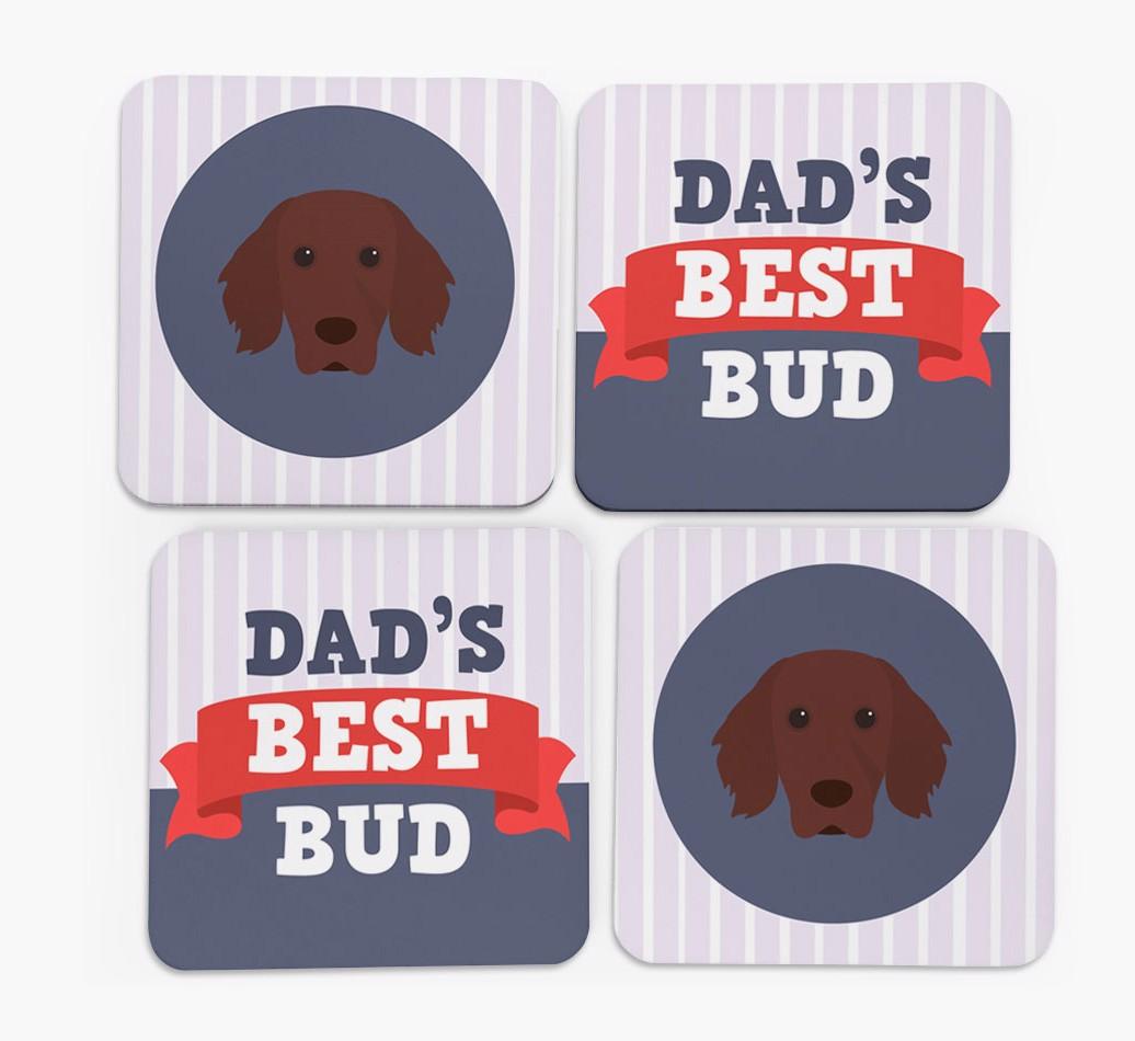 Dad's Best Bud: Personalised {breedFullName} Coasters