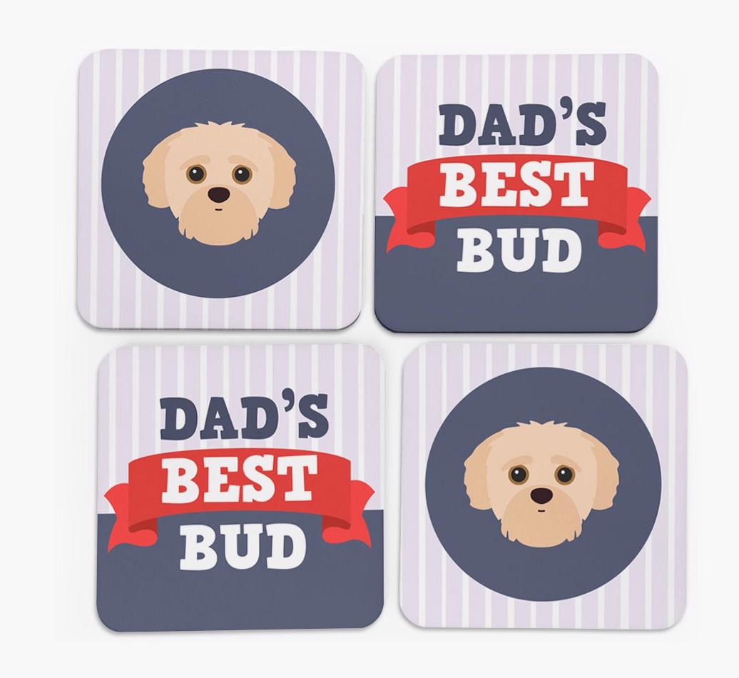 Dad's Best Bud: Personalised {breedFullName} Coasters