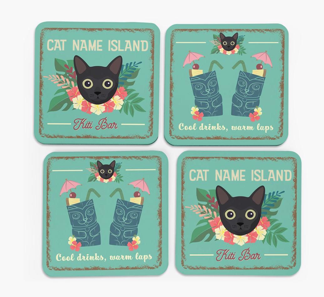 Tiki Bar: Personalized {breedCommonName} Coasters