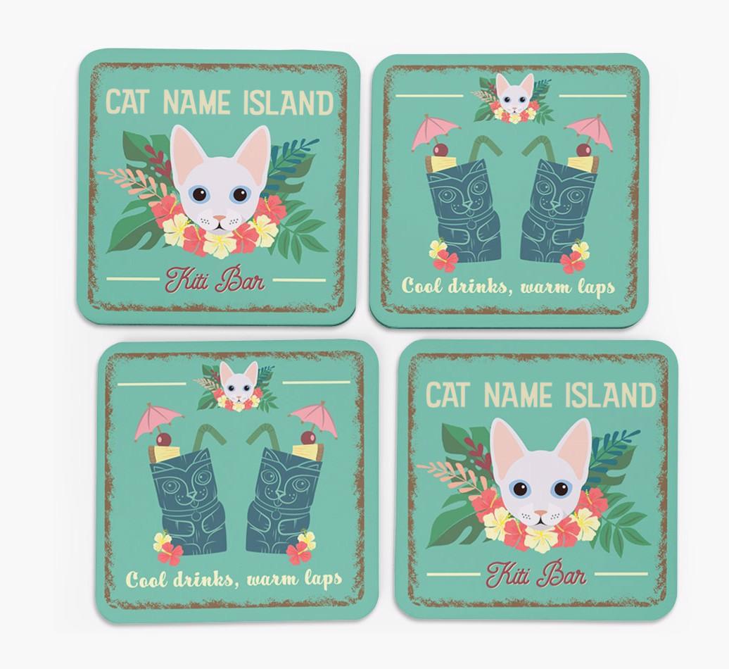 Tiki Bar: Personalized {breedCommonName} Coasters