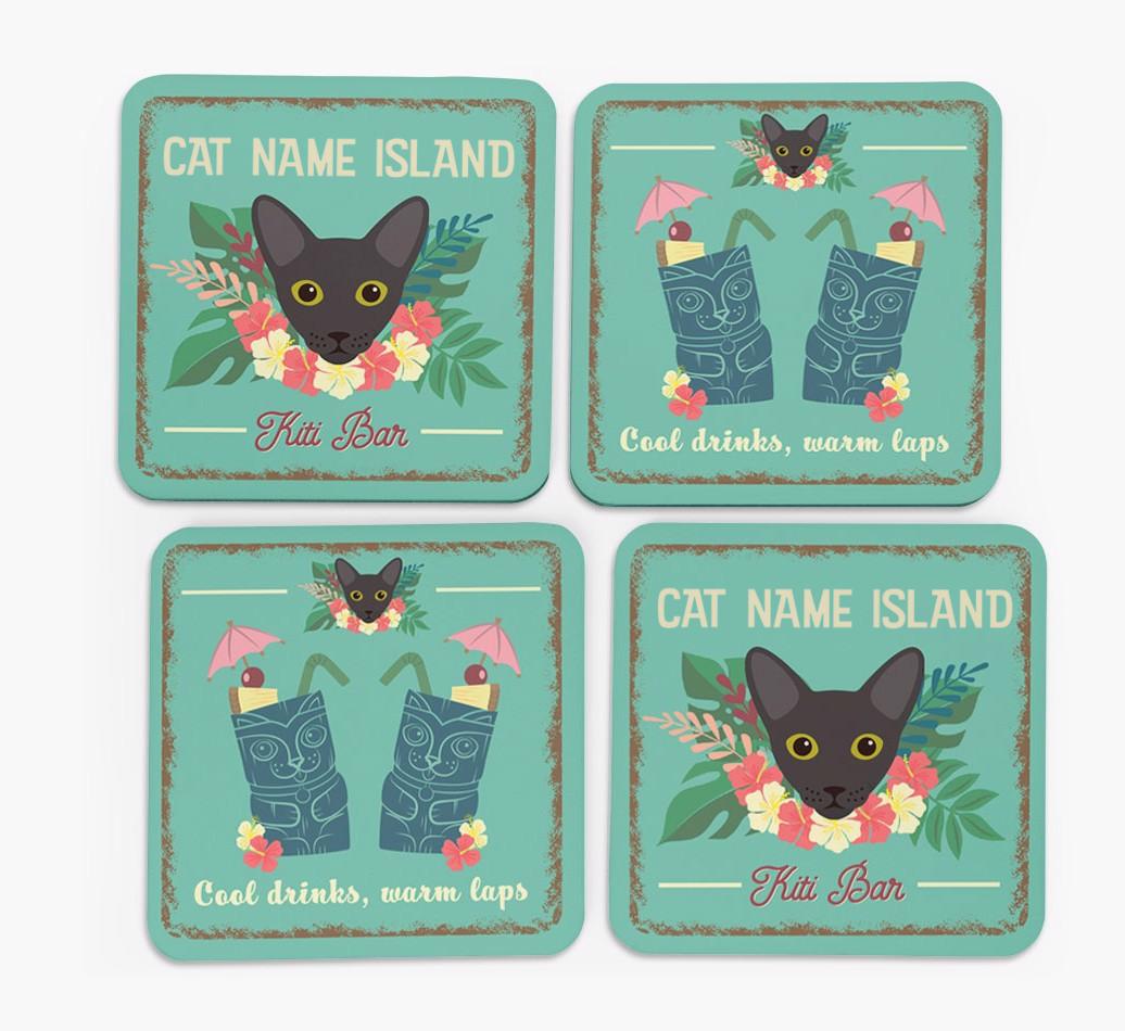 Tiki Bar: Personalized {breedCommonName} Coasters