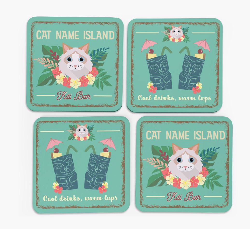 Tiki Bar: Personalized {breedCommonName} Coasters