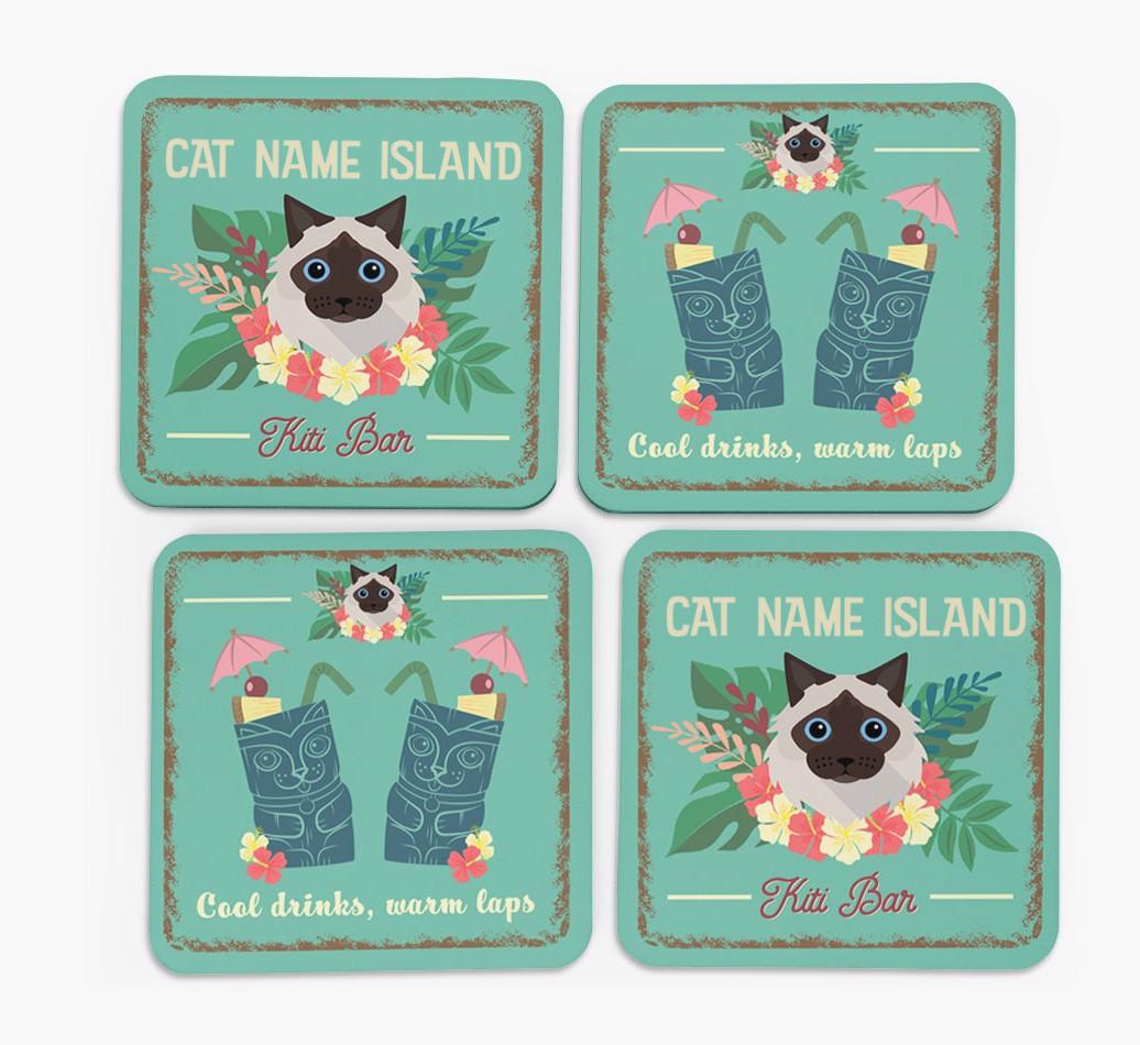 Tiki Bar: Personalized {breedCommonName} Coasters