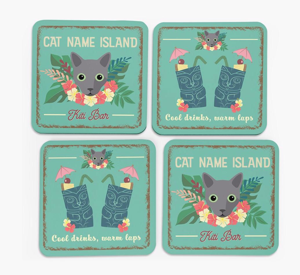 Tiki Bar: Personalized {breedCommonName} Coasters