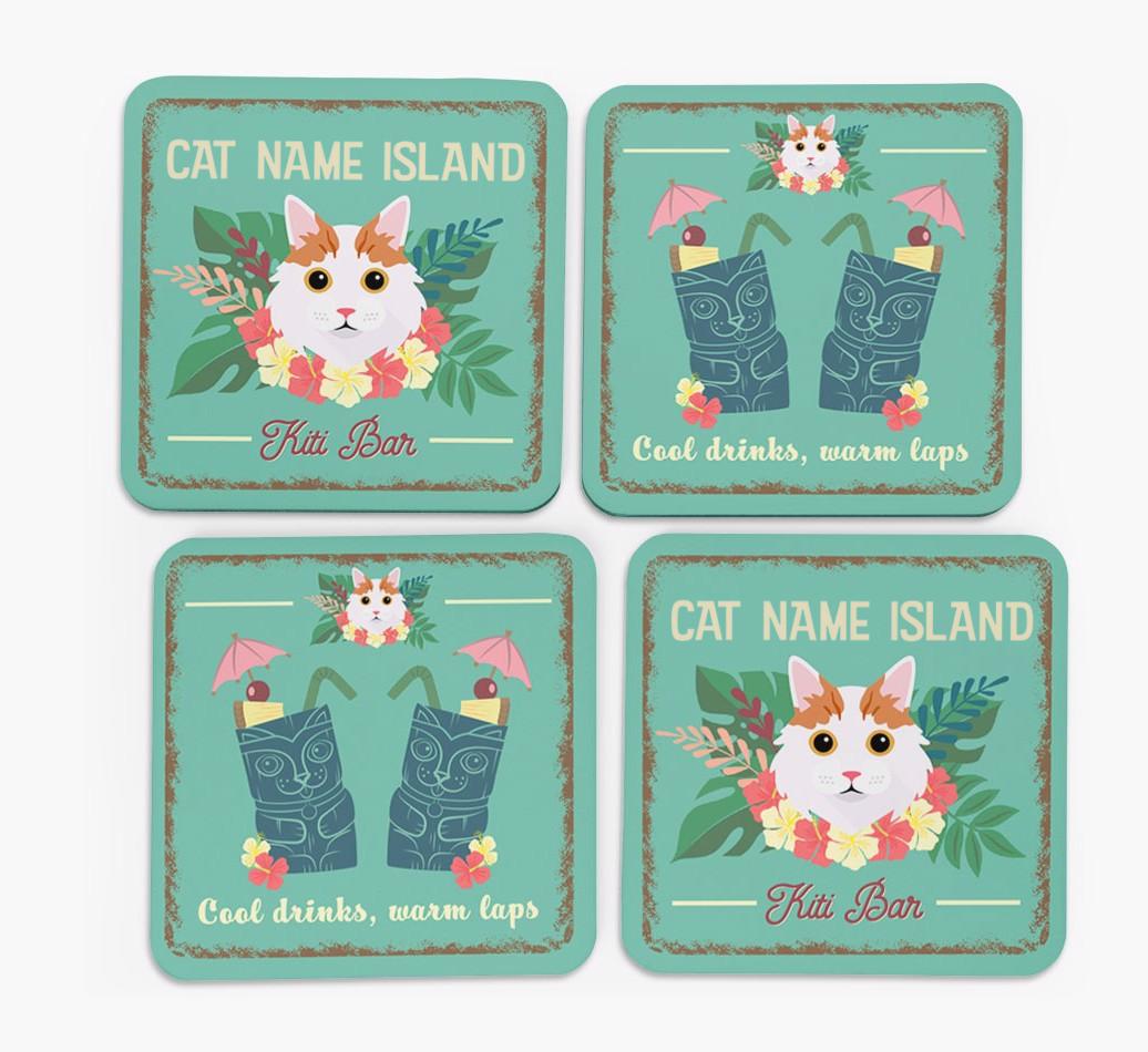 Tiki Bar: Personalized {breedCommonName} Coasters